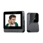 Mini Κουδούνι Πόρτας Doorbell με Κάμερα FHD 1080P και Οθόνη Μόνιτορ 4.3" σε Μαύρο Χρώμα OEM