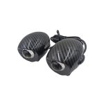 Προβολάκια Μηχανής LED 2τμχ 12v 30W Διπλής Σκάλας Carbon X5 72527 OEM