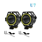 Σετ Προβολάκια Μοτοσυκλέτας Angel Eye Λευκό LED U7 12-60V 2τμχ HD-806254 OEM
