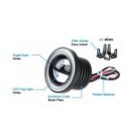 Προβολάκια Ομίχλης LED COB DRL 89mm - Φώτα Ημέρας Αυτοκινήτου Angel Eyes M609 - Image 2