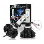 LED Headlight x3 6000 Lumens 50w H1 zes qp-184 2τμχ