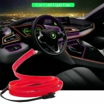 Slim Διακοσμητική Ταινία Neon LED Εσωτερικός Φωτισμός Αυτοκινήτου 12V 3m - Κόκκινο