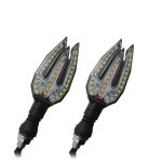 Mini Φλας Μοτοσυκλέτας LED Σετ 2τμχ 12V Universal με 2 Χρήσεις Θέσεως/Φλας MT-9127 Λευκό και Πορτοκαλί OEM