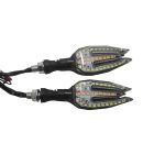 Mini Φλας Μοτοσυκλέτας LED Σετ 2τμχ 12V Universal με 2 Χρήσεις Θέσεως/Φλας MT-9127 Λευκό και Πορτοκαλί OEM - Image 2