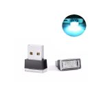 Μίνι USB Φως Αυτοκινήτου 2τμχ IN-CAR LED Atmosphere Lights Carsun Blue Light