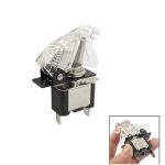 Διακόπτης Αεροπορικού Τύπου On/Off 2 Pins 12V 20Α Διάφανο Καπάκι με Λευκό LED RCHANG W11054-W - Image 2