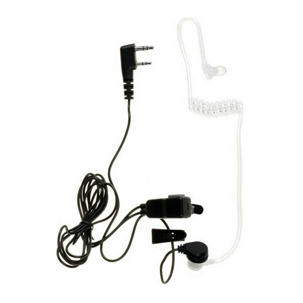 ds-10702 Handsfree Ακουστικό Spiral Λευκό Διαφανές για Baofeng και Kenwood DS-3963-53 OEM - Image 1