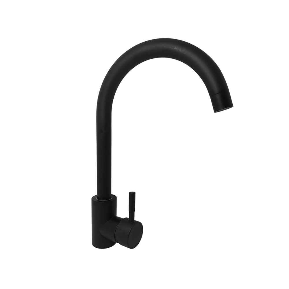 ds-120011 Αναμεικτική Μπαταρία Νιπτήρα 31cm P-019 σε Μαύρο Χρώμα - Image 1