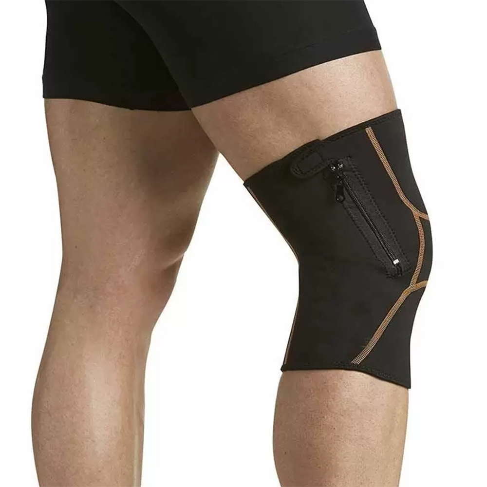 ds-25387-2 Copper Fit Plus Επιγονατίδα με φερμουάρ XL σε Μαύρο χρώμα - Image 1