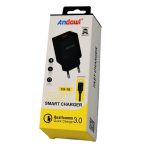 Φορτιστής με Θύρα USB-A και Καλώδιο Lightning Andowl CX-18 Μαύρο - Image 2