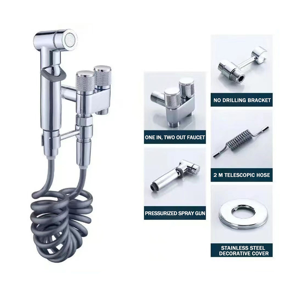 ds-537201-2 Πλήρες Σετ Επιτοίχιου Μπιντέ G1/2 Ασημί - Image 1