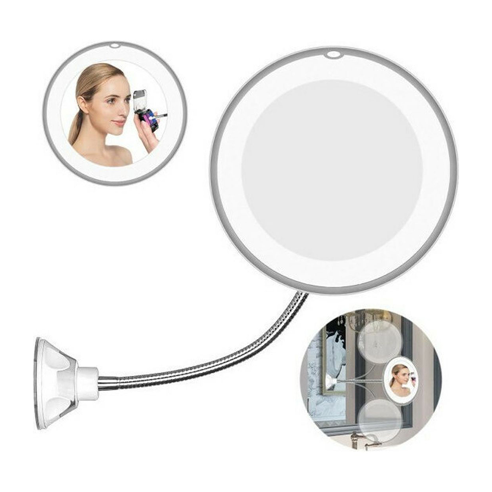 ds-604118 Μεγεθυντικός Καθρέφτης με Φωτισμό LED - Flexible Mirror 10x Magnification - Image 1