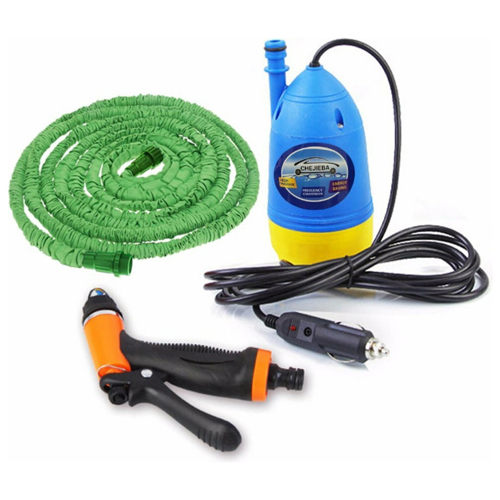 ds-618045-2 Σετ Πιεστικού για Πλύσιμο με Αντλία 12volt, 10 Μέτρα Λάστιχο και Πιστόλι - Water Pump Gun Chejieba OEM - Image 1