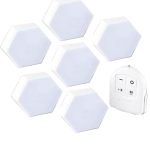 Σετ Ασύρματα Σποτ Φωτάκια 6 τεμάχια με 5 LED και τηλεχειριστήριο σε Λευκό χρώμα 62346 OEM