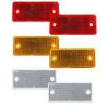Αντανακλαστικό Αυτοκόλλητο 90mm x 40mm 2τμχ Πορτοκαλί Rchang W16300-82 - Image 2