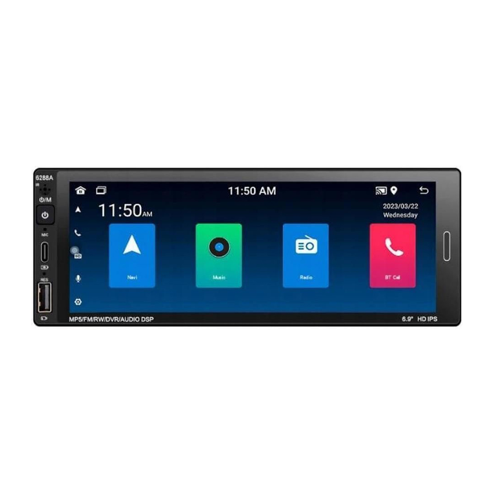 ds-639078-1-1 Ηχοσύστημα Αυτοκινήτου 1DIN 6.9'' (Bluetooth/USB/WiFi/GPS) PerVoi CTC-6890 - Image 1