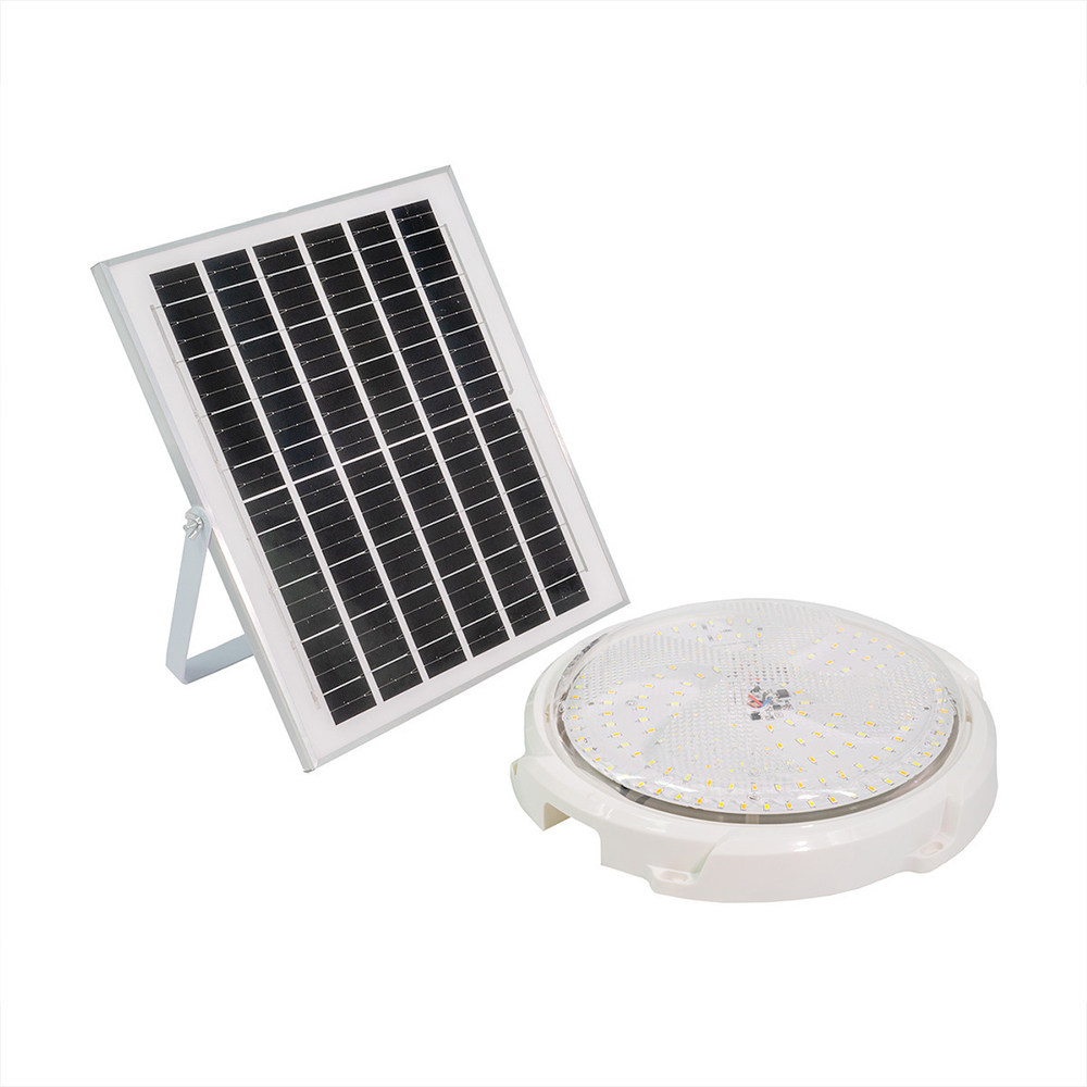 ds-641412-2 Ηλιακό Φωτιστικό Πλαφονιέρα LED Ψυχρό Λευκό 6000K 40W IP66 με Τηλεχειριστήριο 41412 OEM Λευκό - Image 1