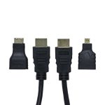 Καλώδιο 3 σε 1 Cable HDMI male - HDMI male 1.5m (1080P) Μαύρο OEM