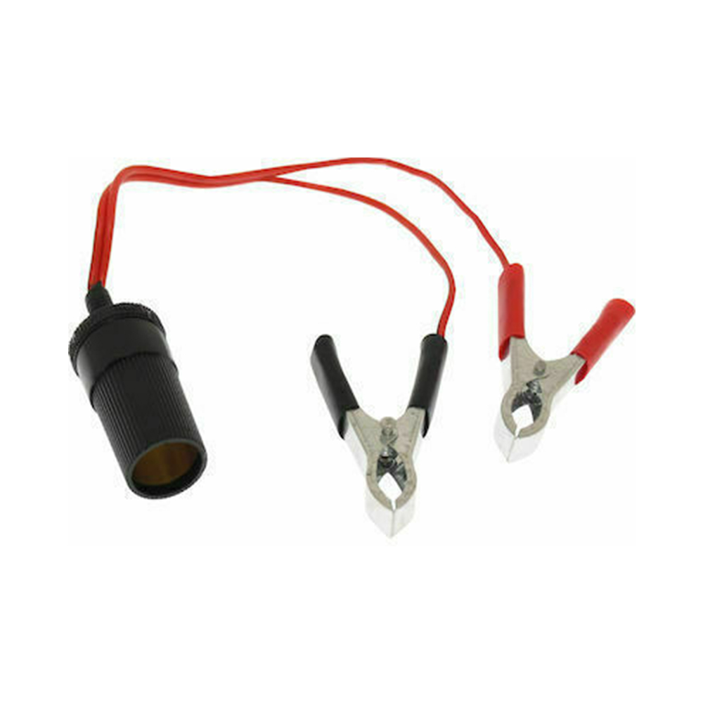 ds-w14257-4 Αντάπτορας-πρίζα αναπτήρα αυτοκινήτου 12V με κροκοδειλάκια RCHANG W14257 - Image 1