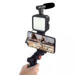 Live Streaming Set Τρίποδο Κινητού Stand, Φωτισμός LED και Μικρόφωνο AY-49 Μαύρο OEM - Image 2