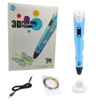 Στυλό 3D Pen Τρισδιάστατης Σχεδίασης με 3 Ανταλλακτικά Νήματα ABS Filament 1.75mm +6 Ετών Μπλε OEM