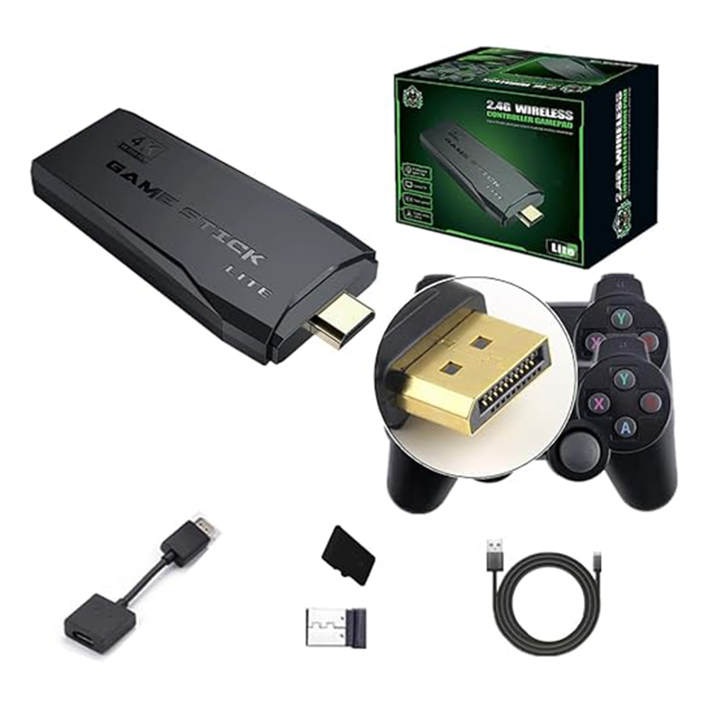 ds1-199426-2 Μίνι Ασύρματο Στικ Ηλεκτρονική Παιδική Κονσόλα HDMI 2.4GHz Dongle - Console Game Stick 4K - Image 1