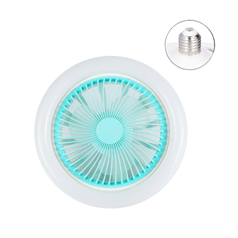 ds1-696961-3 Ανεμιστήρας Οροφής 30w με Φως 6500K 2 σε 1 E27 220V 9.8 inch FS-01 Turquoise Λευκός OEM - Image 1