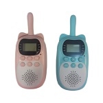 Σετ 2 Παιδικά Ασύρματα Walkie Talkie με Φακό LED με VOX & 22 Κανάλια - Πομποδέκτες Children Intercom Cartoon Cat σε Ροζ και Μπλε Χρώμα - Image 2