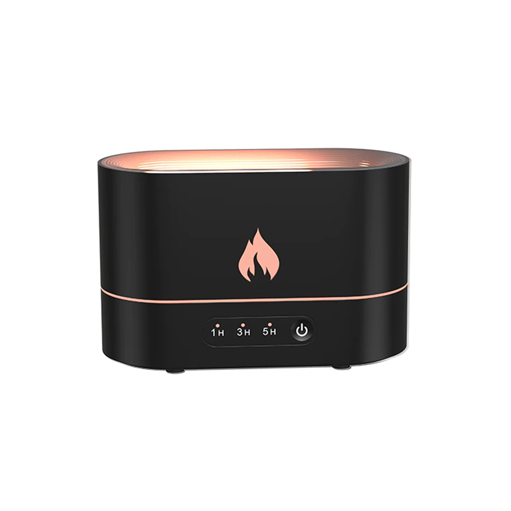 ds4-1162-06-b Συσκευή αρωματοθεραπείας Φωτιά Flame Aroma Diffuser Humidifier Μαύρο - Image 1
