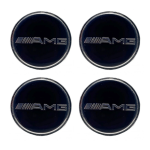 Τάπα Κέντρου Ζάντας για AMG 75mm 4τμχ 1166-14-SET2 Μαύρο