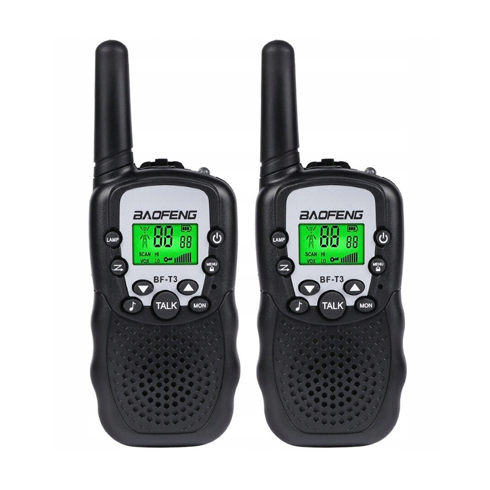 ds4-1194-01-1-1 Baofeng BF-T3 Walkie Talkie με Μονόχρωμη Οθόνη Σετ 2τμχ σε Μαύρο Χρώμα - Image 1