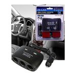Φορτιστής Αντάπτορας Αυτοκινήτου In-Car 120W 12V/24 με 3 εξόδους Αναπτήρα και 2 USB Θύρες Μαύρος - Image 2