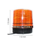 Περιστρεφόμενος Φάρος με Μαγνήτη 12V - 24V Xenon Strobe Light 12V - Πορτοκαλί - Image 2