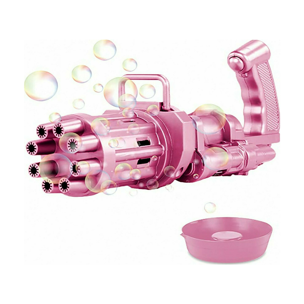 ds4-bgun03 Μηχανή για σαπουνόφουσκες Bubble Gun Machine J298 Ροζ - Image 1
